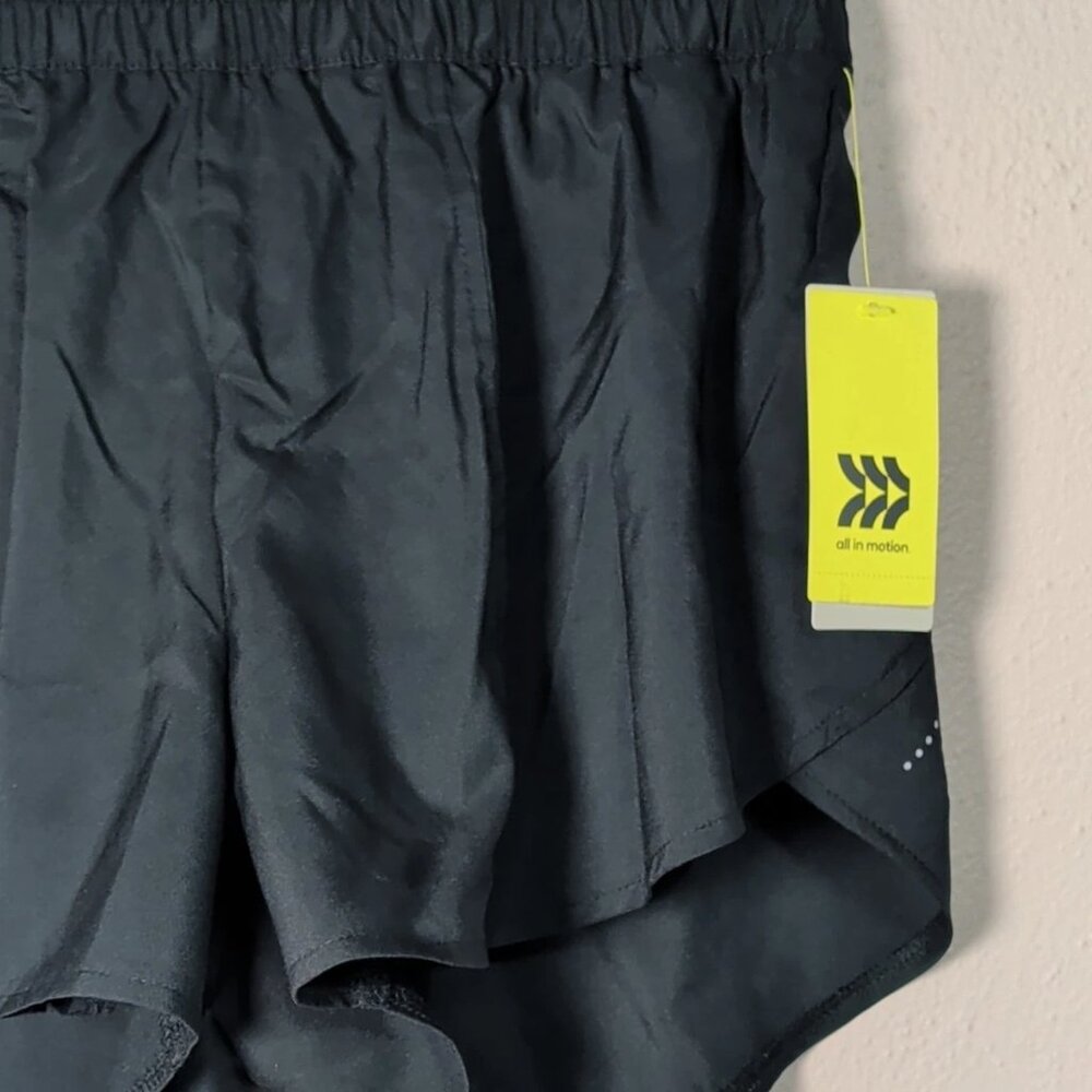 ⭐All in Motion Running Shorts Womens M Black Woven NWT 3 Inch Mid Rise Athletic⭐ - Picture 3 of 9